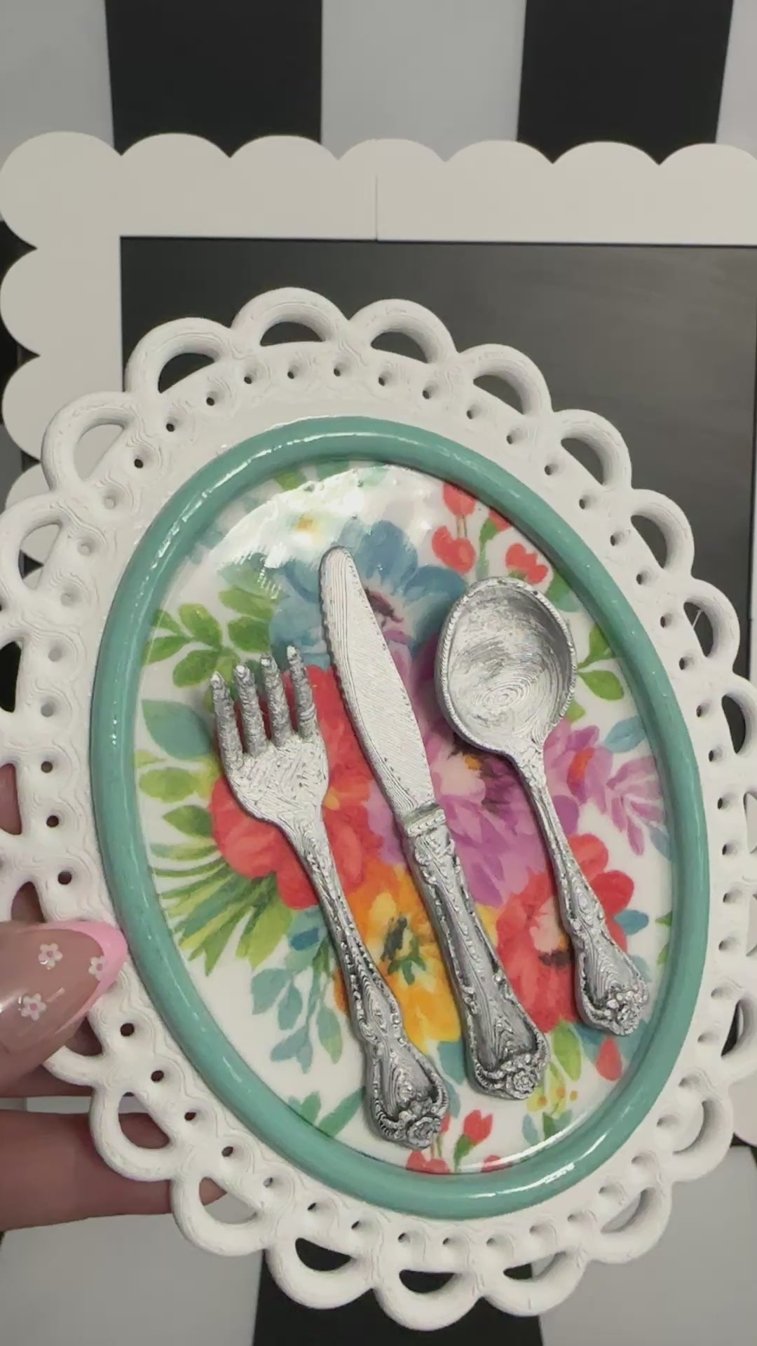 Sweet Romance Silverware Wall Art Magnet | Cottagecore Kitchen Decor