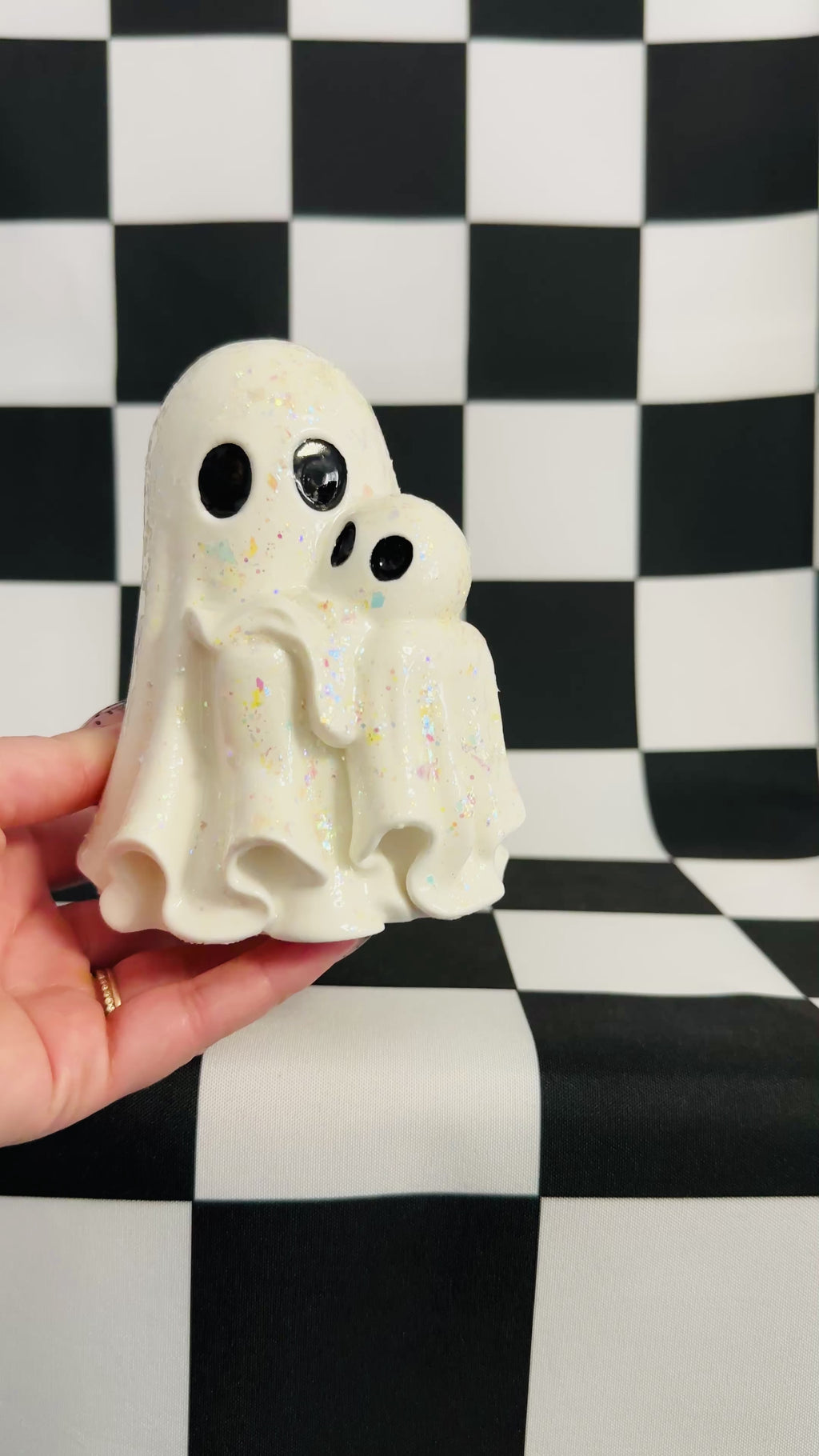Mama Boo & Baby Boo Ghost Figurine