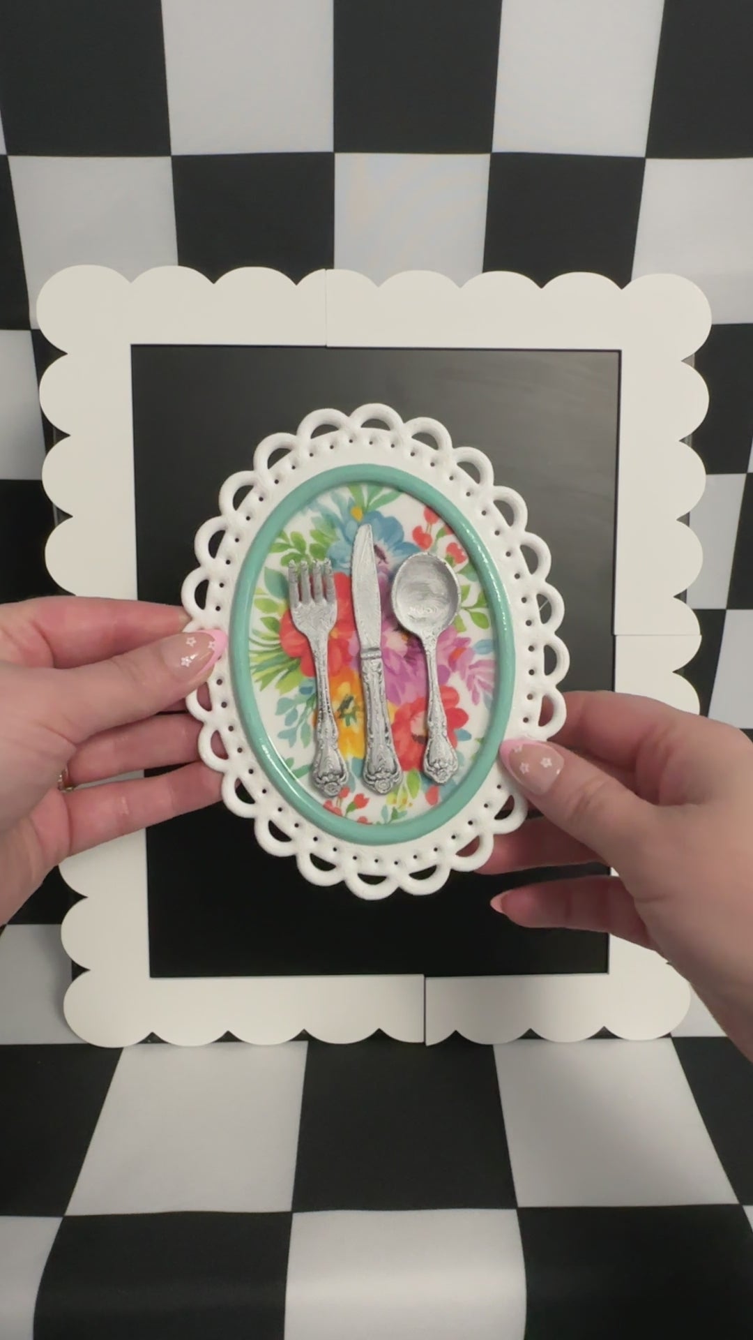 Sweet Romance Silverware Wall Art Magnet | Cottagecore Kitchen Decor