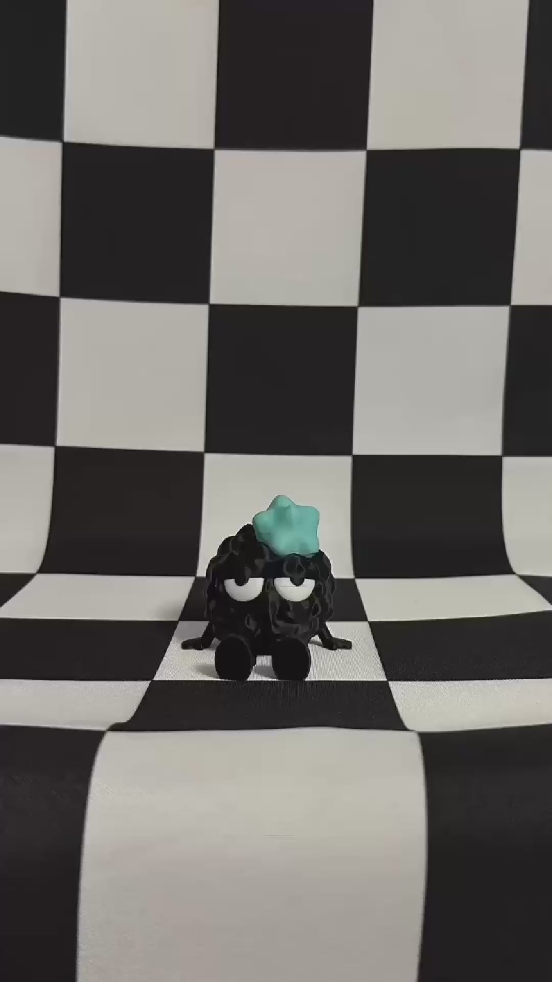 Emoji Bored Soot Sprite 3D Printed Desk Buddy Fidget Figurine