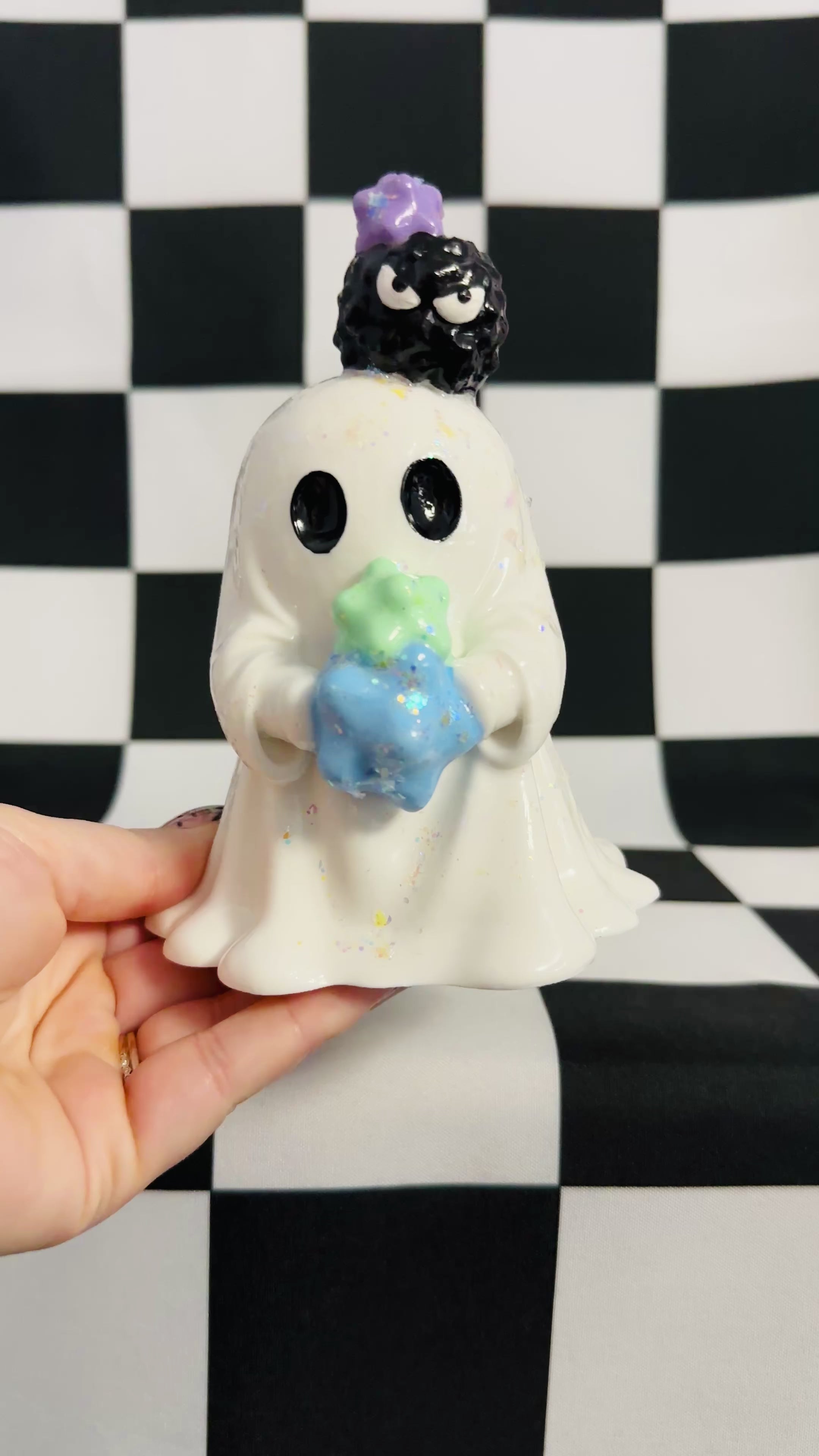 Ghost with Angry Soot Sprites Figurine