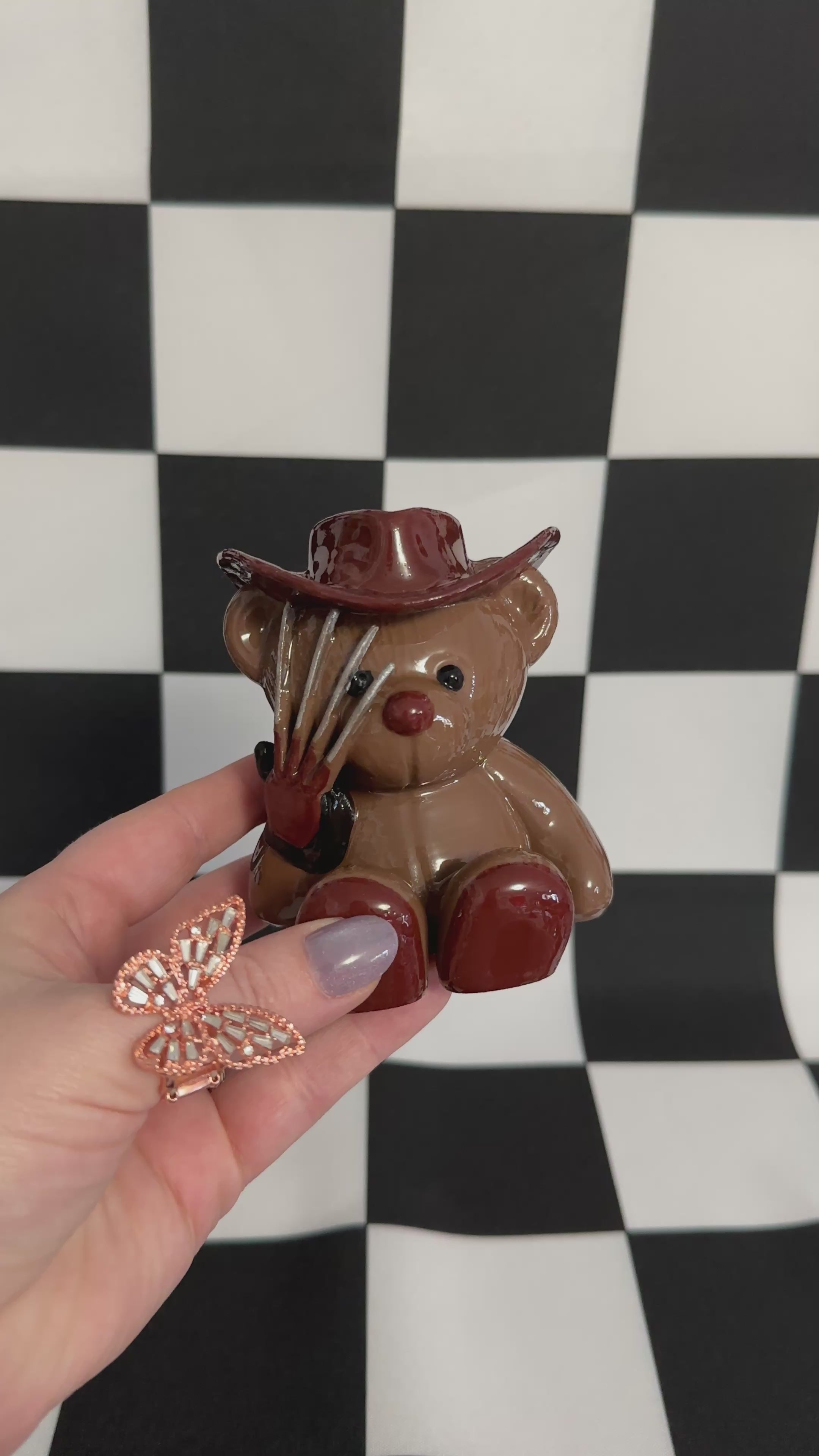 Freddy Bear Halloween Horror Figurine Trinket