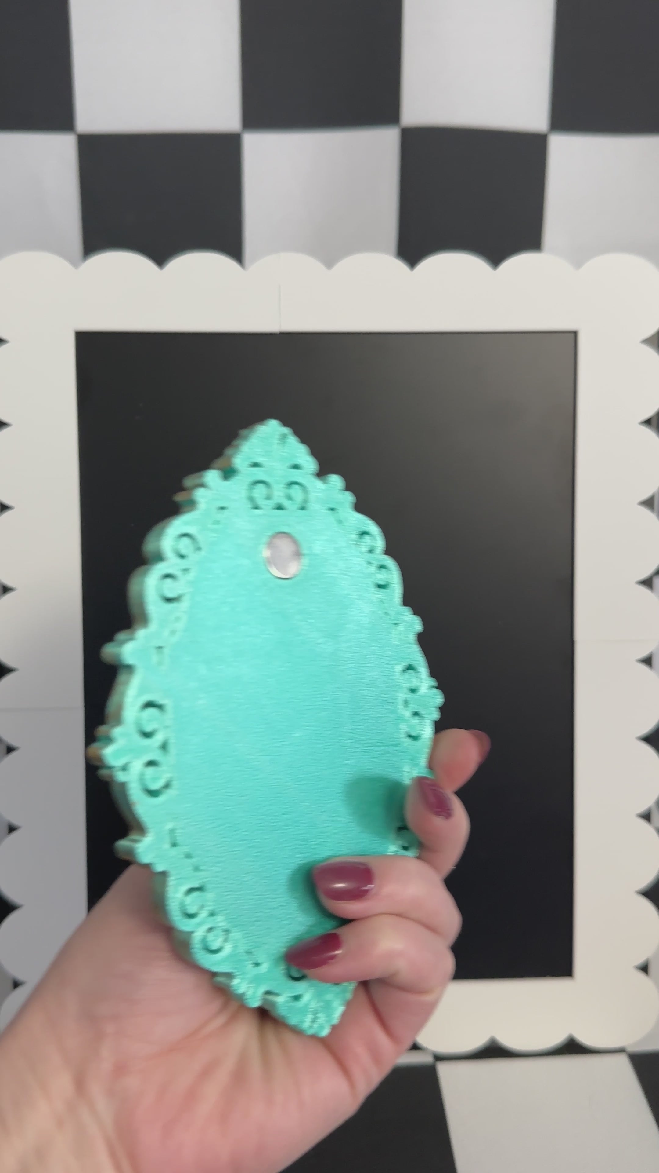 Mermaid Framed Magnet | Coastal Fantasy Mini Wall Art & Whimsical Decor