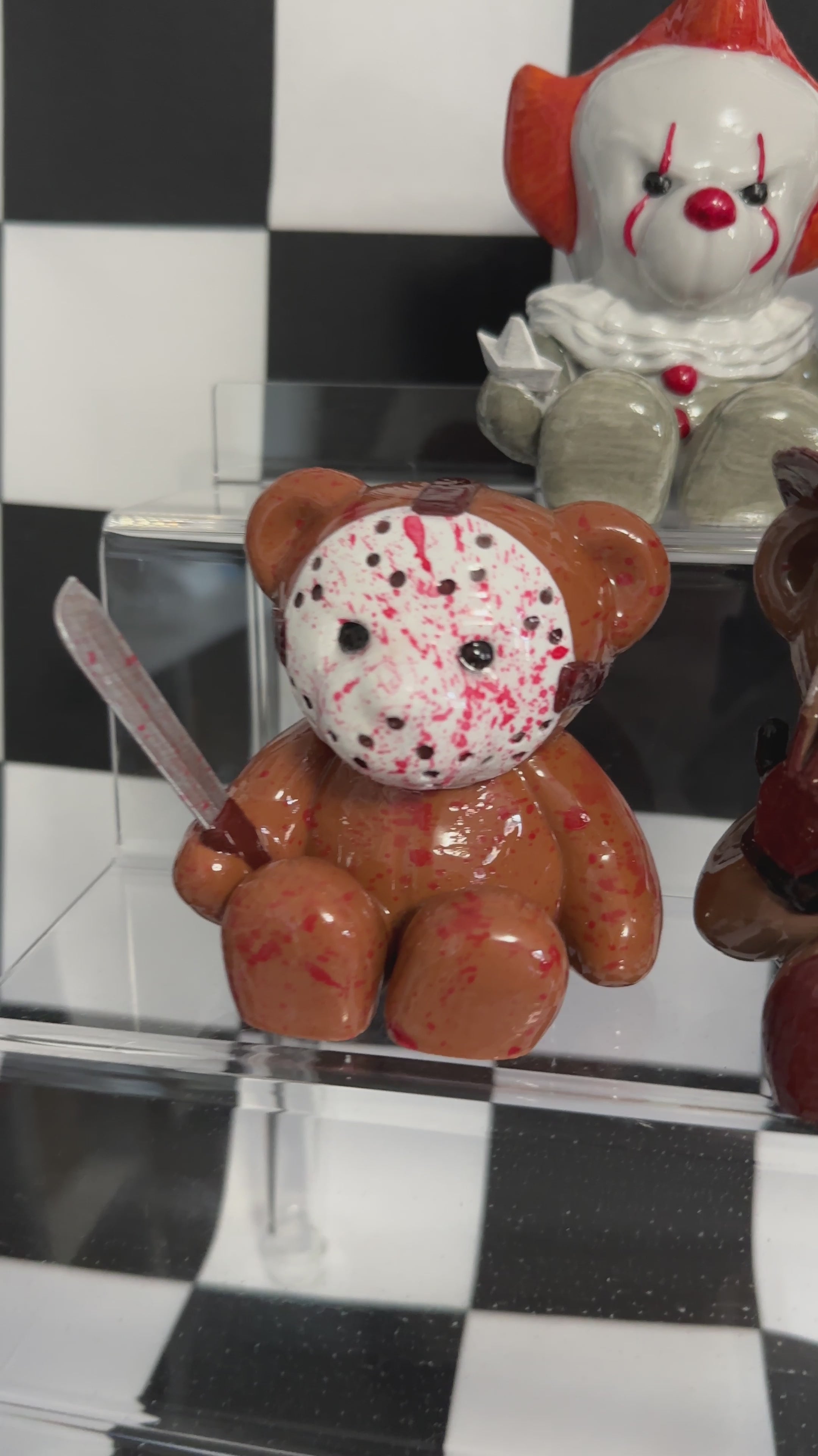 Freddy Bear Halloween Horror Figurine Trinket