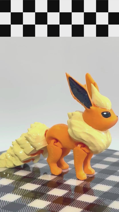 Flareon Eevee Evolution Pokemon 3D Printed Fidget Collectable