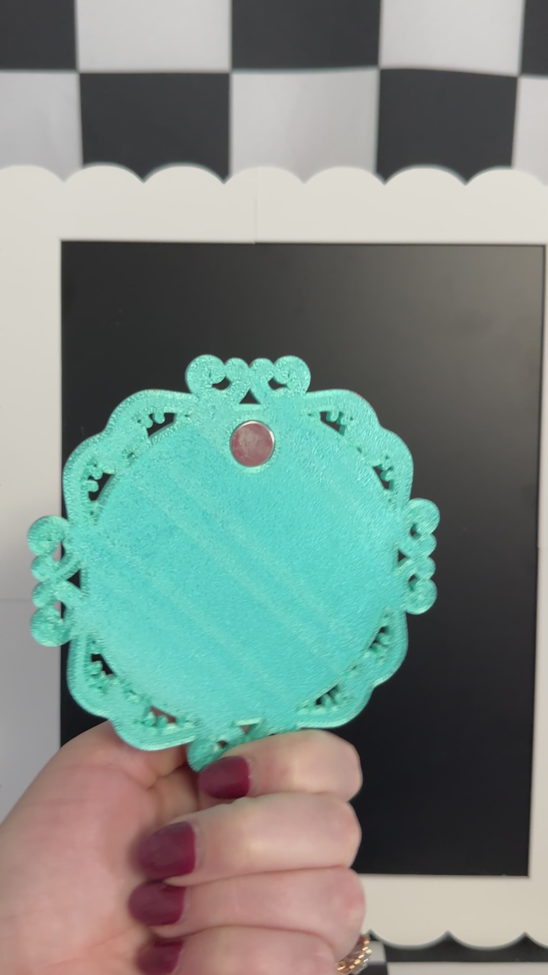 Mermaid Cameo Magnet | Coastal Fantasy Mini Wall Art & Vintage Curiosity Decor