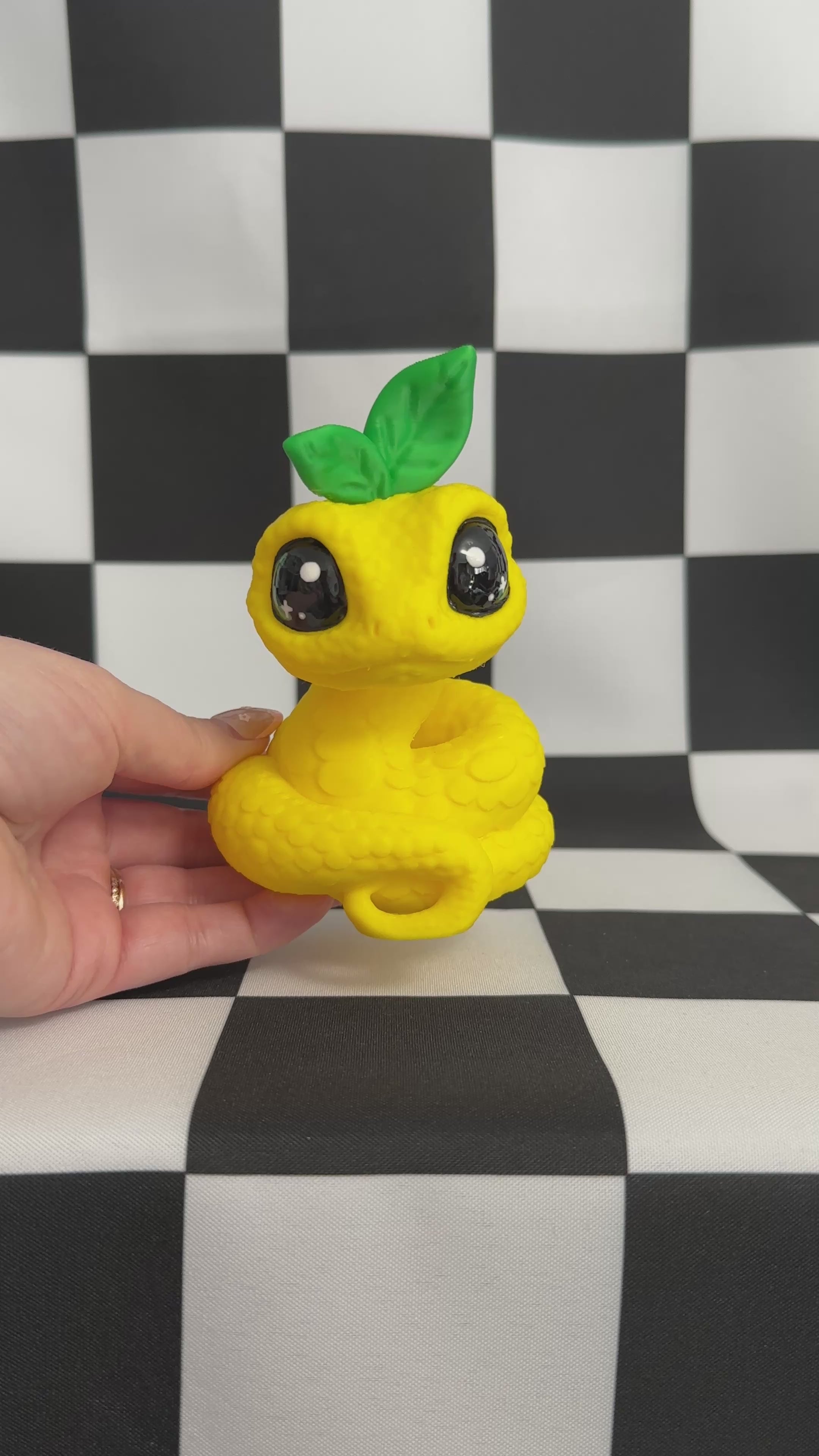 Kawaii Lemon Snake Figurine