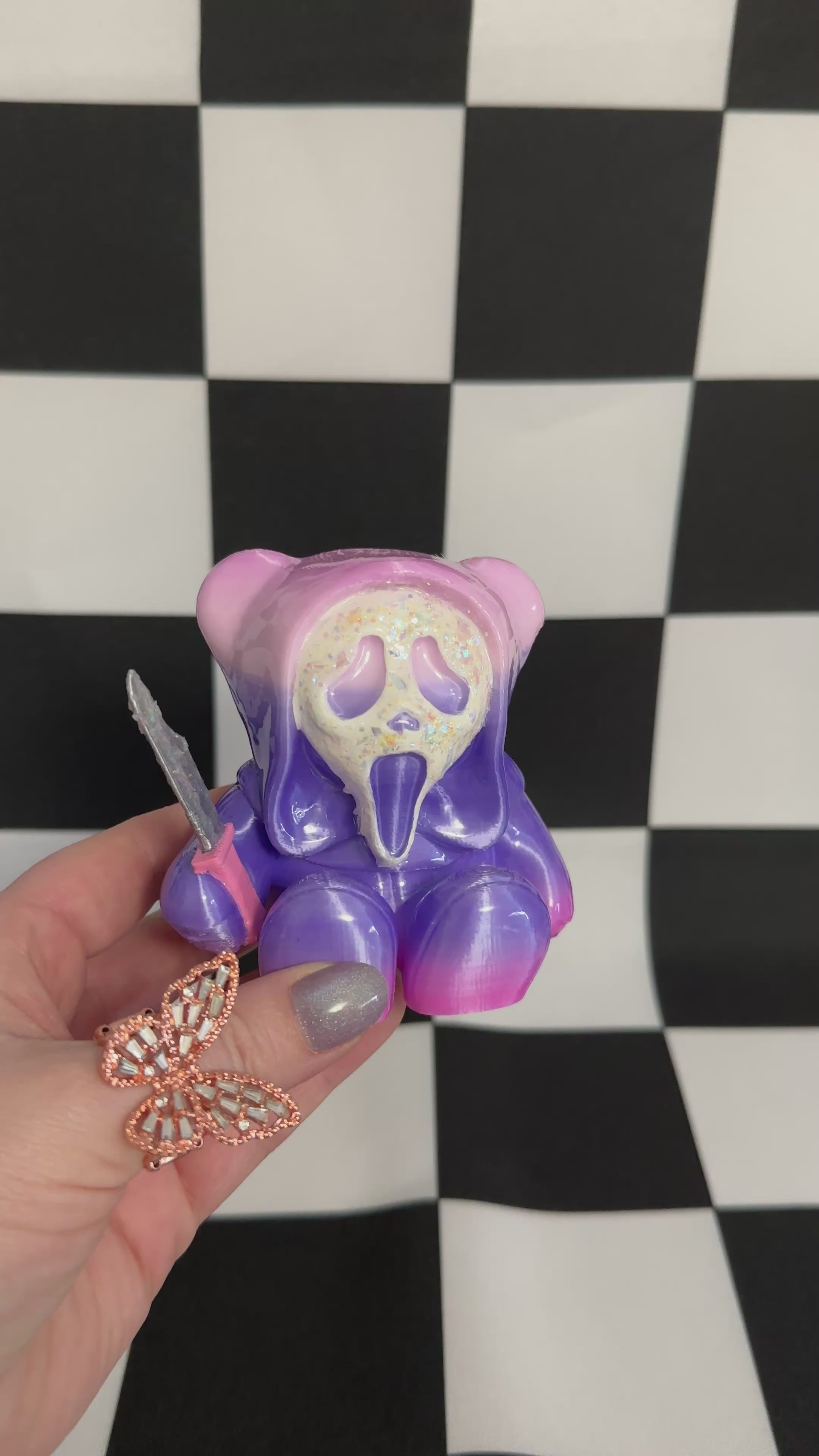 Ghostface Bear Valloween Horror Figurine Trinket6