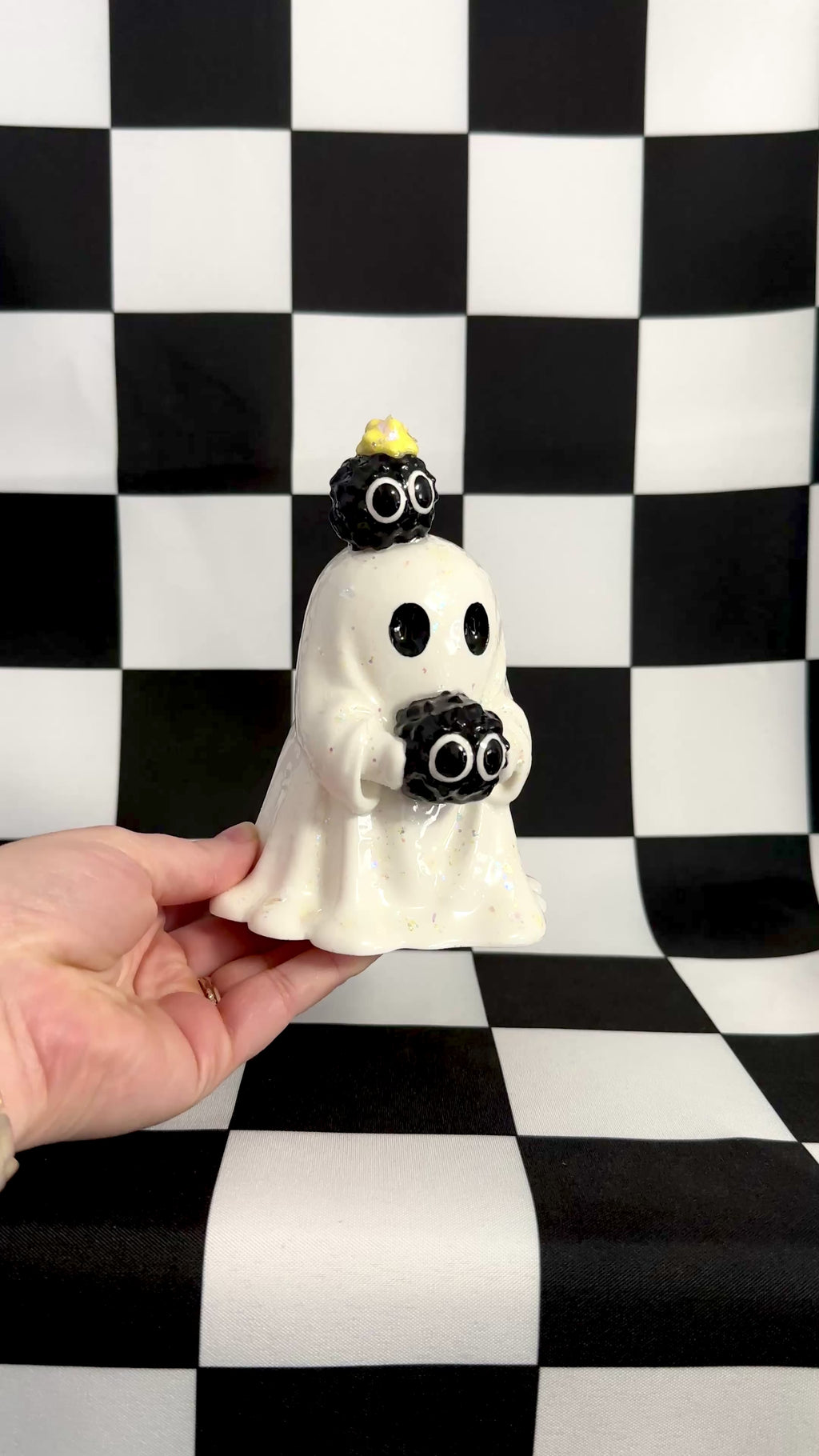 Ghost with Surprised Soot Sprites Figurine