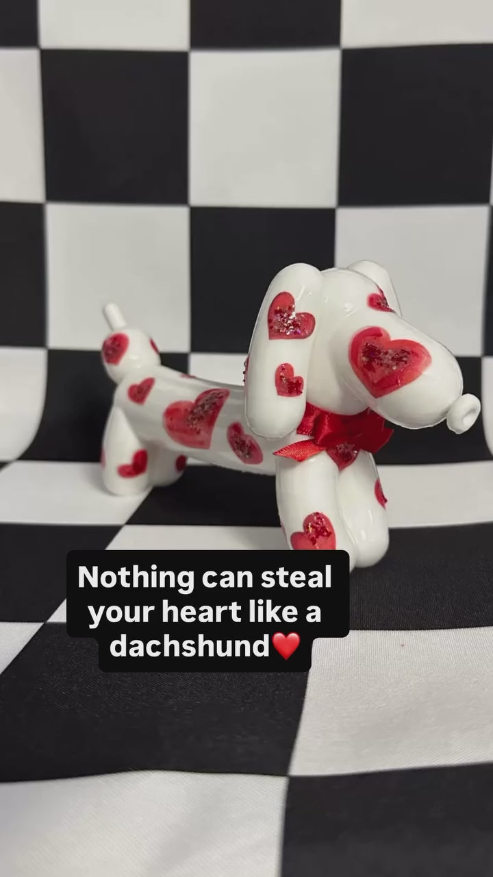 Valentine Dachshund Balloon Dog 3D Printed Figurine