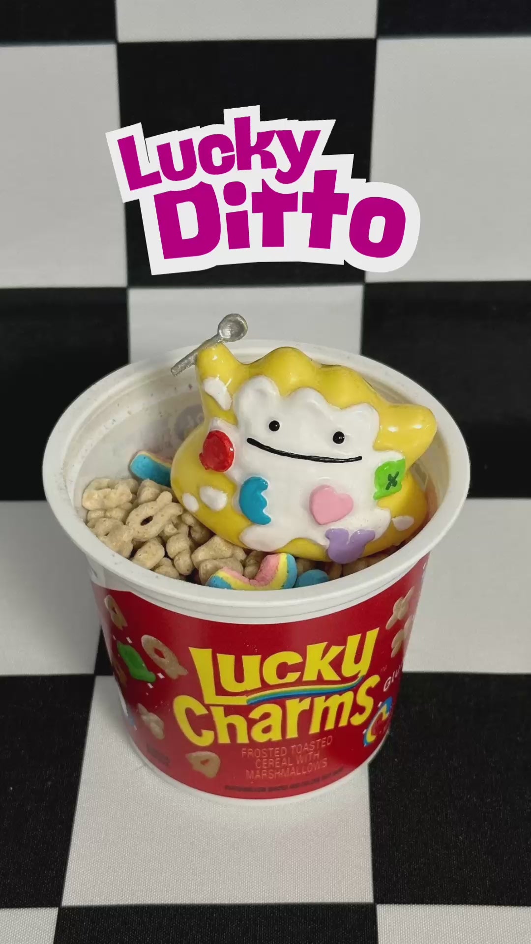 Breakfest Lucky Charms Cereal Ditto Figurine – Cute Pokemon Ditto Trinket