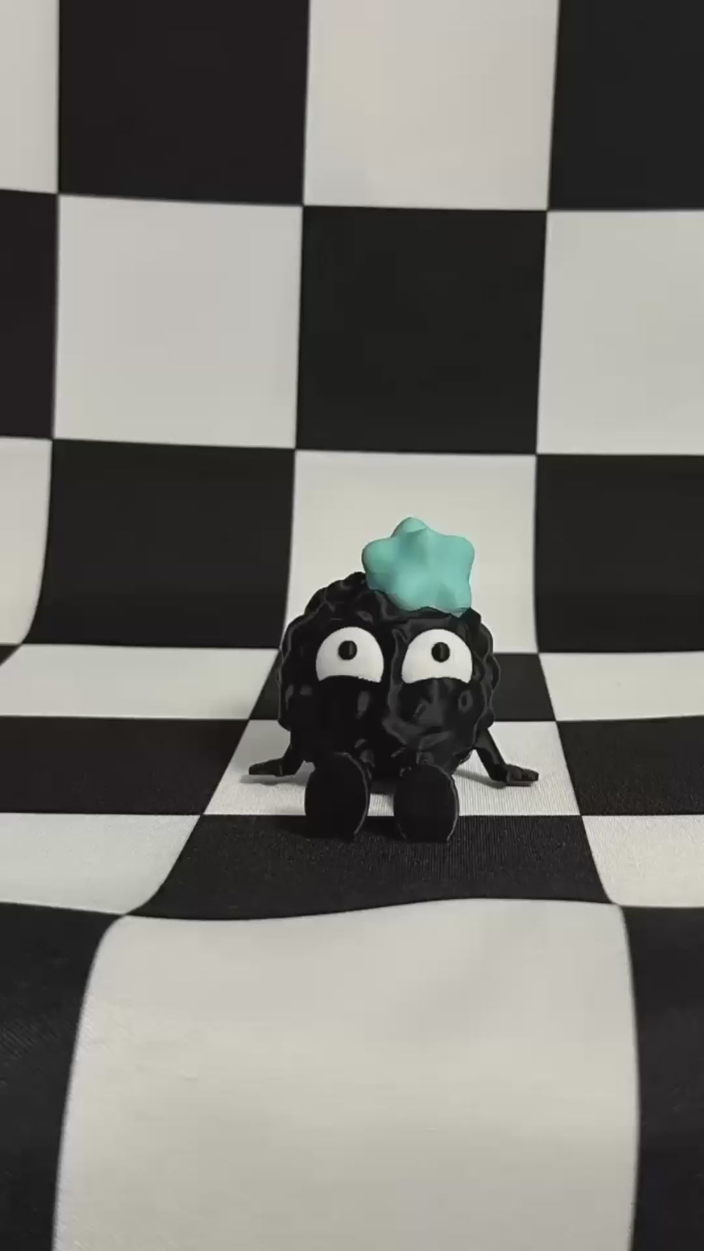Emoji Shy Soot Sprite 3D Printed Desk Buddy Fidget Figurine