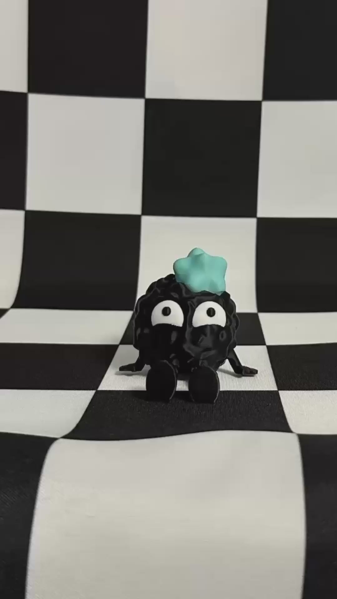 Emoji Shy Soot Sprite 3D Printed Desk Buddy Fidget Figurine