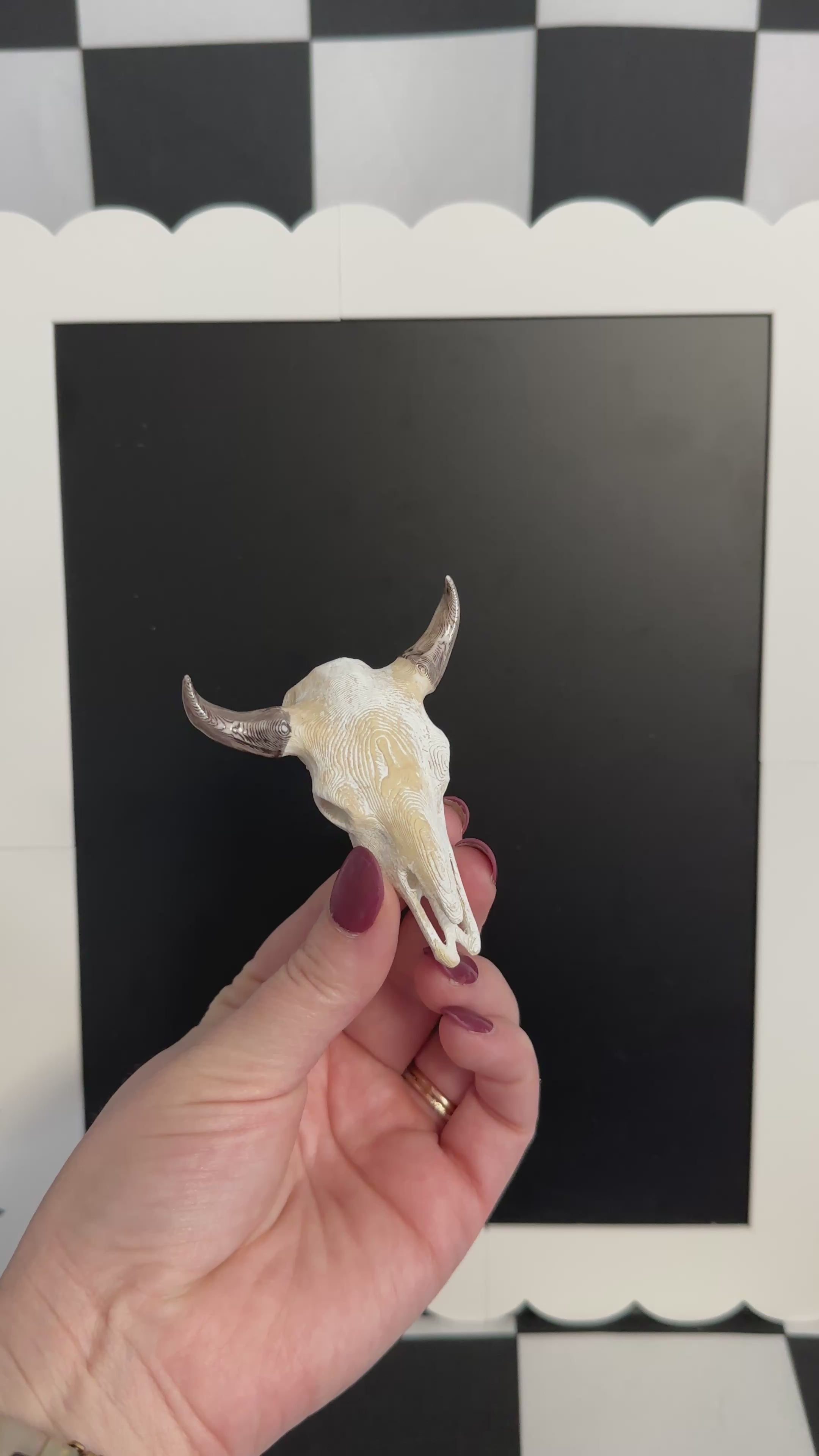 Bison Skull Magnet | Rustic Western Decor & Desert-Inspired Mini Art