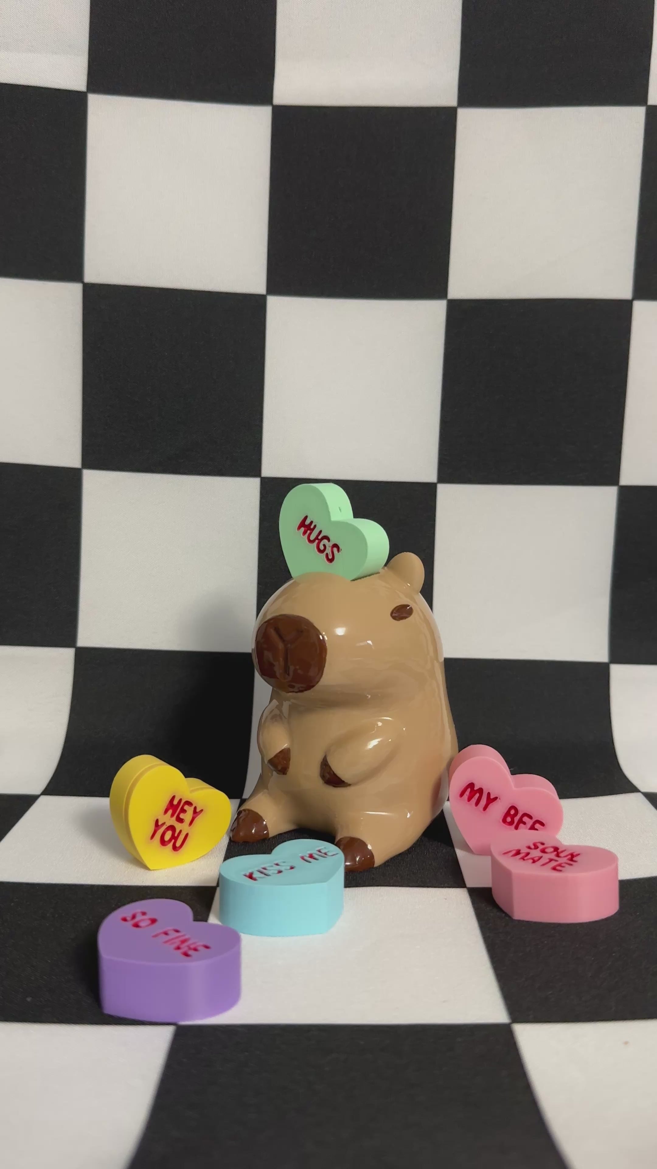 Conversation Heart Capybara - Love Inspired Collectible
