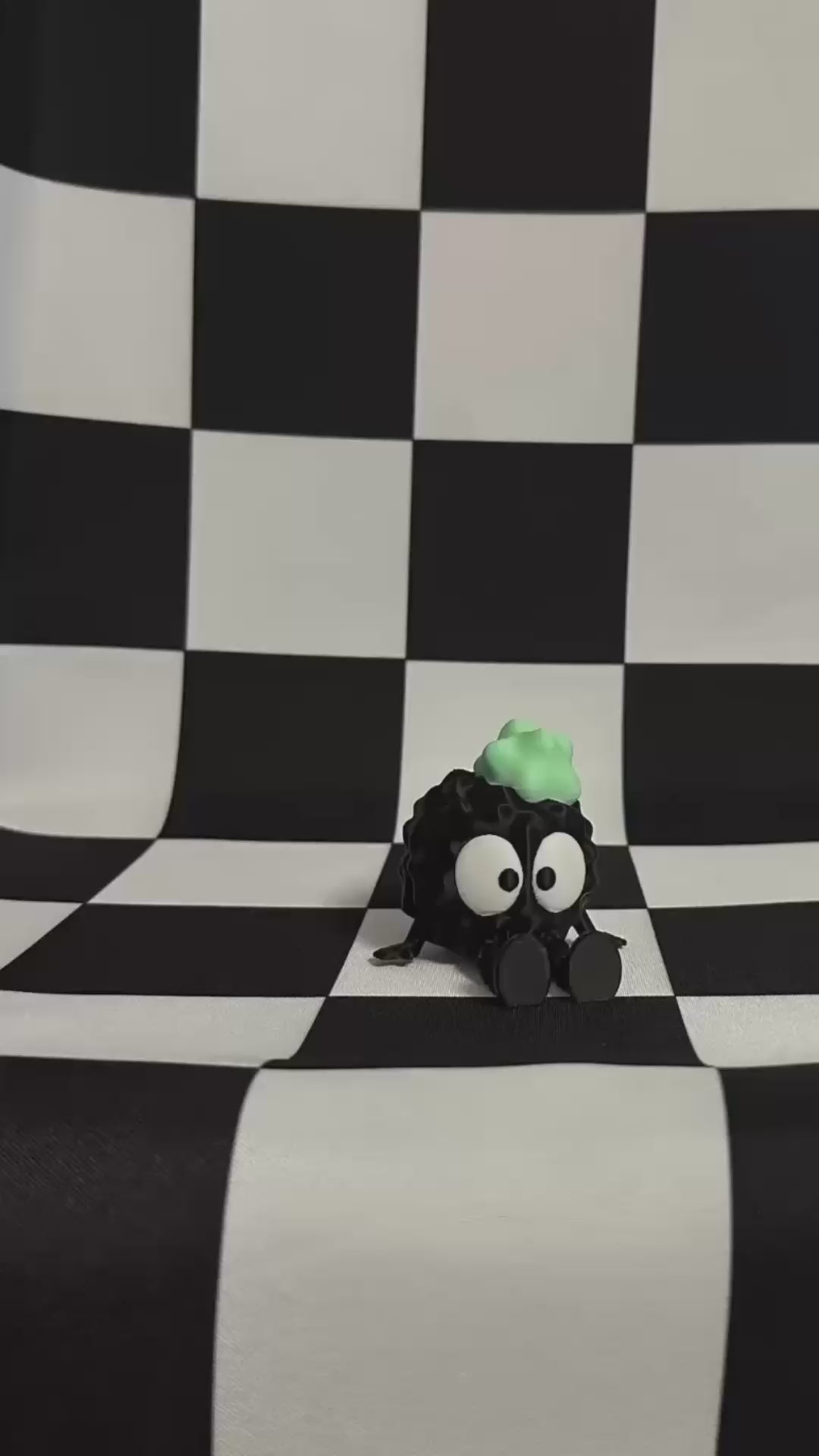 Emoji Soot Sprite 3D Printed Desk Buddy Fidget Figurine