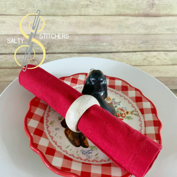 3D Printed Basset Hound Hand Painted Napkin Ring | Salty Stitchers at More Heart Studio