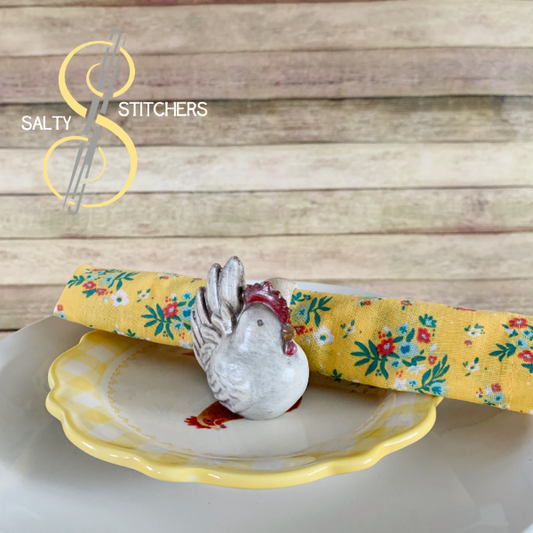 3D Printed Farmhouse Chicken Hand Painted Napkin Ring | Salty Stitchers at More Heart Studio