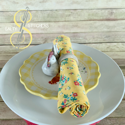 3D Printed Farmhouse Chicken Hand Painted Napkin Ring | Salty Stitchers at More Heart Studio