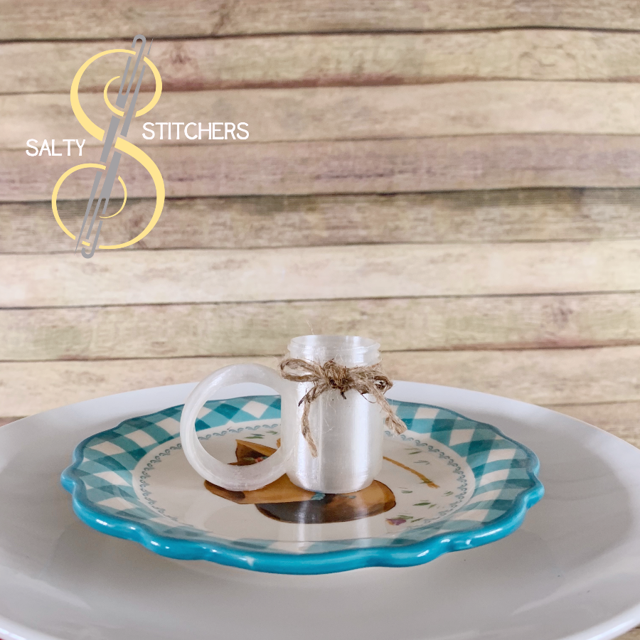 3D Printed Rustic Mason Jar Napkin Ring Holder | Salty Stitchers at More Heart Studio