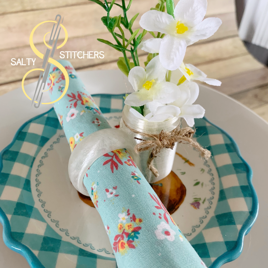 3D Printed Rustic Mason Jar Napkin Ring Holder | Salty Stitchers at More Heart Studio