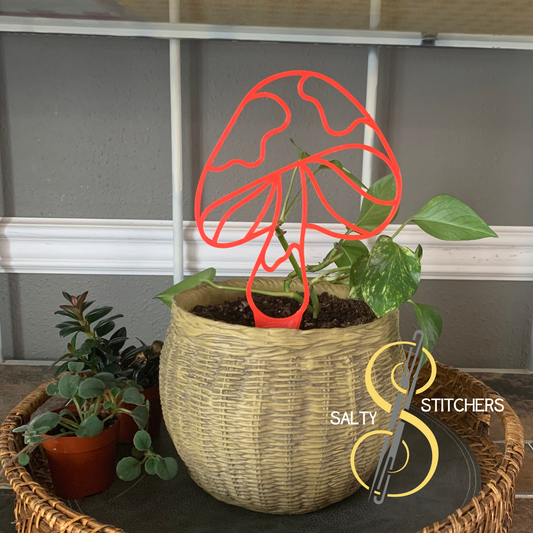 Red Mushroom Plant Pal 3d Printed Indoor Trellis | More Heart Studio