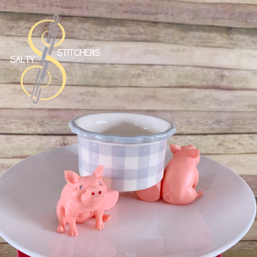 3D Printed Pig Indoor Planter Feet Stand | Salty Stitchers at More Heart Studio