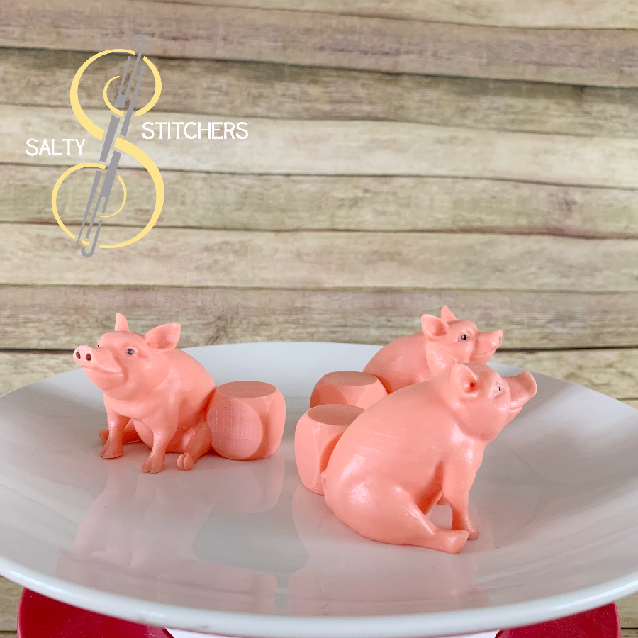 3D Printed Pig Indoor Planter Feet Stand | Salty Stitchers at More Heart Studio