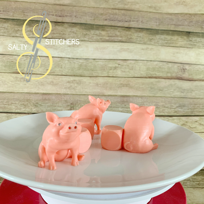 3D Printed Pig Indoor Planter Feet Stand | Salty Stitchers at More Heart Studio