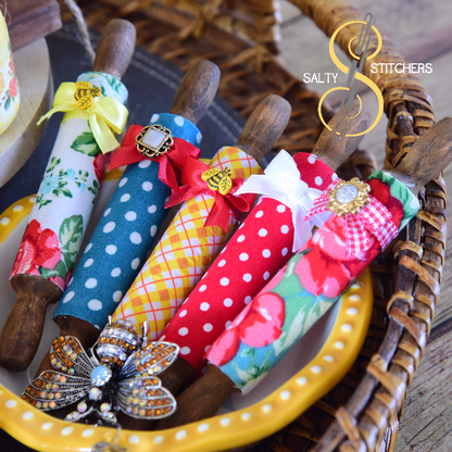 Vintage Floral Inspired Honey Bee Tier Tray Mini Rolling Pin 5 Set | Jacobs Custom Living