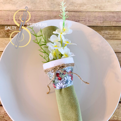 3D Printed Faux Terra Cotta Pot Strawberry Napkin Ring | Salty Stitchers at More Heart Studio